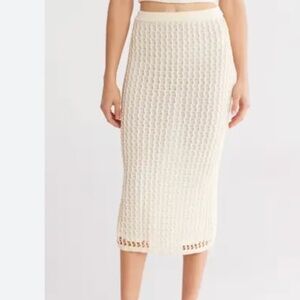 Simkhai Odie Open Knit Maxi Skirt-New with Tags